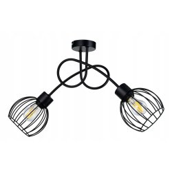 Lampa SUFITOWA żyrandol WISZĄCA LOFT drut KULA 2