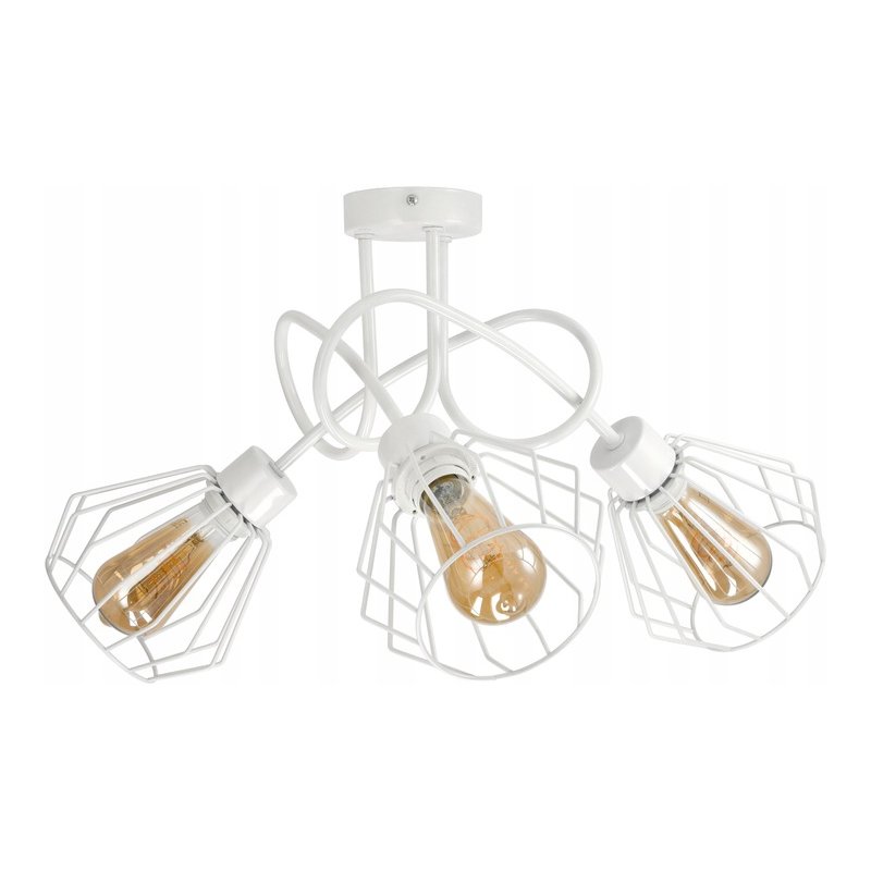 Lampa SUFITOWA żyrandol WISZĄCA LOFT drut BRYLANT