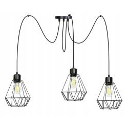LAMPA sufitowa wisząca ZWIS Loft klosz 3xE27 PAJĄK