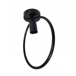 LAMPA sufitowa plafon stały koło czarny Loft na żarówkę E27 Edison