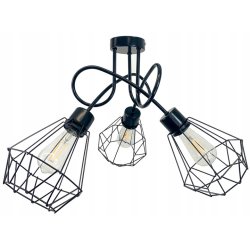 Lampa SUFITOWA żyrandol WISZĄCA LOFT drut BRYLANT