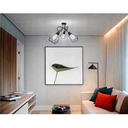 Lampa SUFITOWA żyrandol WISZĄCA LOFT drut BRYLANT
