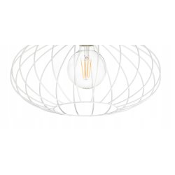 LAMPA stała sufitowa plafon Loft klosz druciany Elipsa 35cm na E27