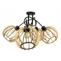 Lampa SUFITOWA żyrandol WISZĄCA LOFT plafon KULA 4