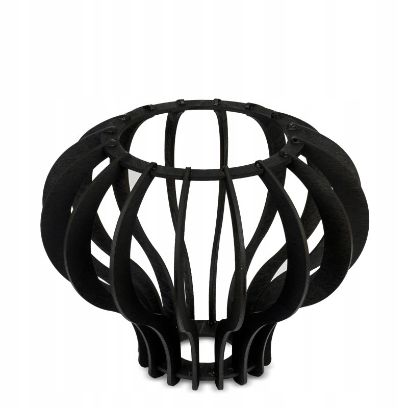 LAMPA sufitowa wisząca CZARNA zwis Loft na 3x E27 Drewno CZARNE