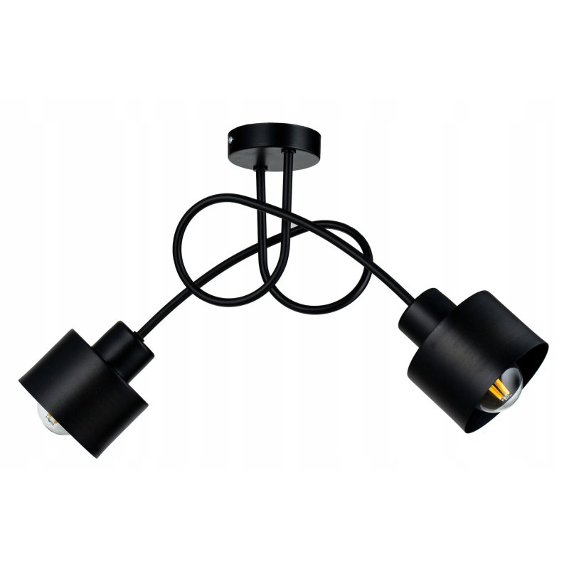 Lampa SUFITOWA żyrandol WISZĄCA LOFT METAL kubek 2