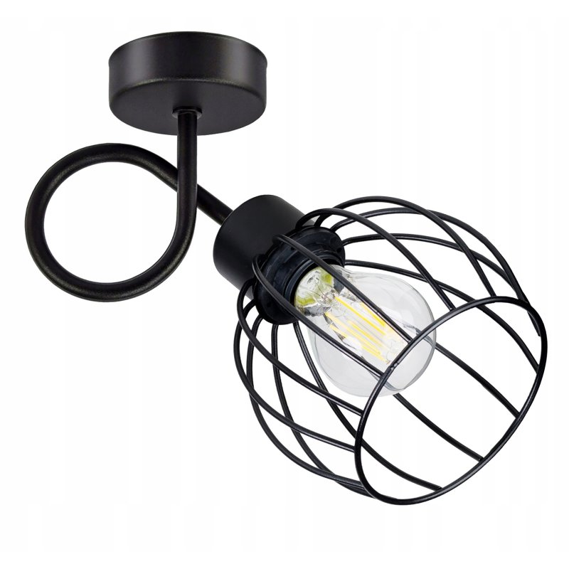 LAMPA KINKIET E27 żyrandol stały loft drut KULA