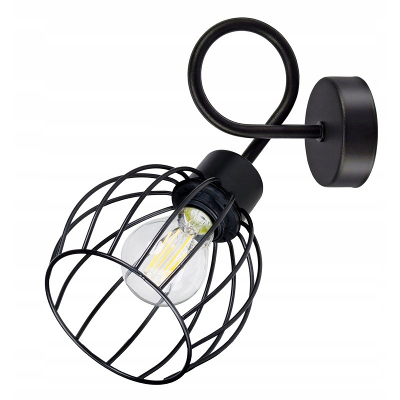 LAMPA KINKIET E27 żyrandol stały loft drut KULA