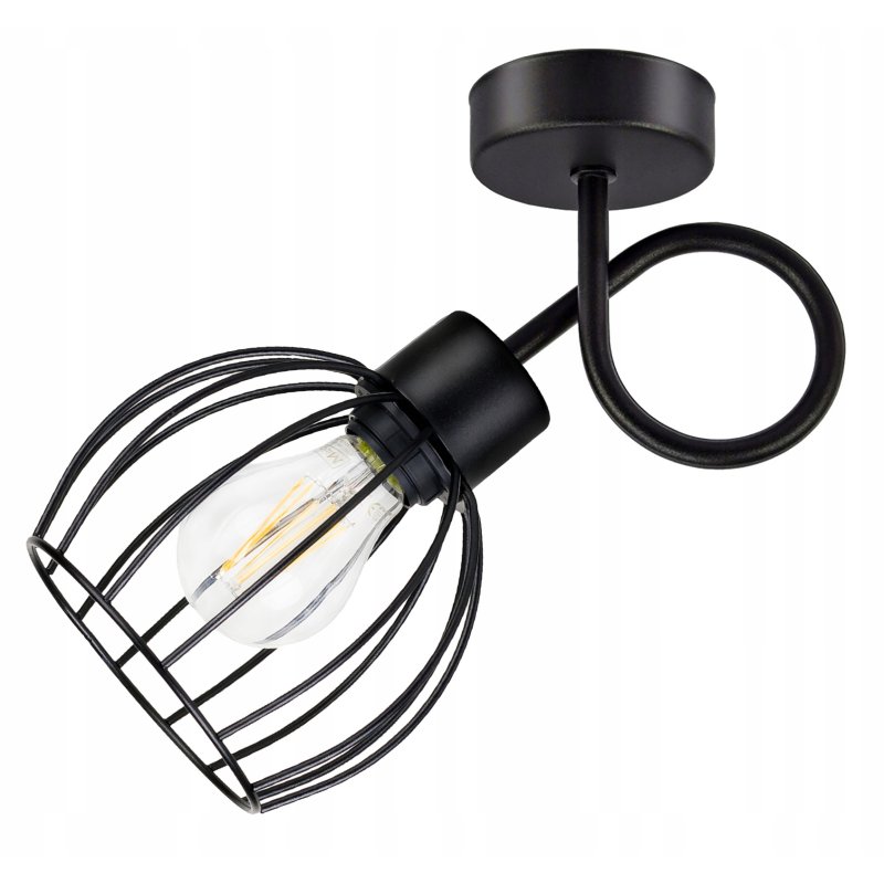 LAMPA KINKIET E27 żyrandol stały loft drut KULA