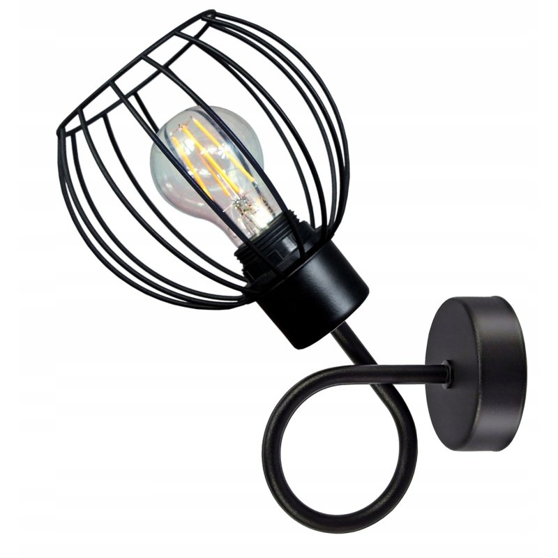 LAMPA KINKIET E27 żyrandol stały loft drut KULA