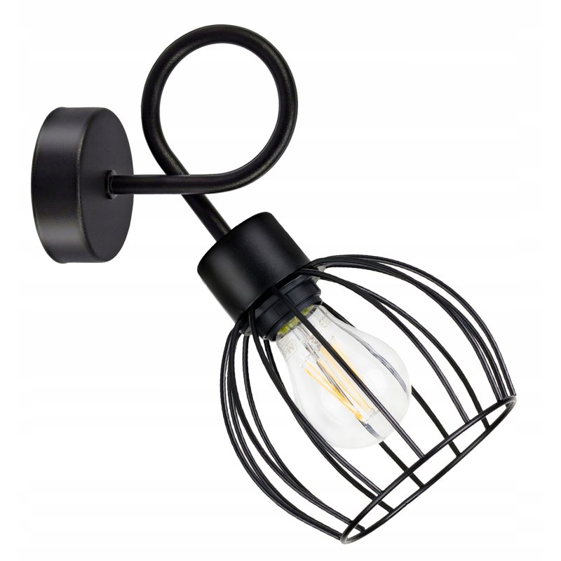 LAMPA KINKIET E27 żyrandol stały loft drut KULA