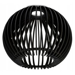 LAMPA sufitowa wisząca CZARNA zwis Loft na 2x E27 Drewno CZARNE