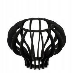 LAMPA SUFITOWA PLAFON RUCHOMY ŻYRANDOL LOFT klosz CZARNY DREWNO na 2x E27