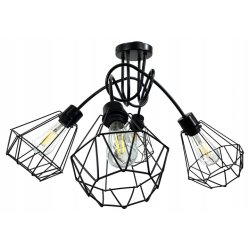 Lampa SUFITOWA żyrandol WISZĄCA LOFT drut BRYLANT