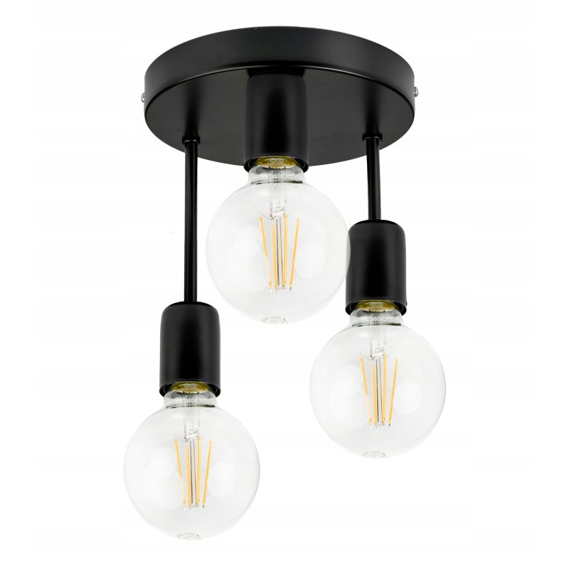 Oprawa stała Lampa sufitowa plafon Loft 3x E27