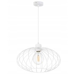 Lampa wisząca zwis żyrandol sufit loft drut biały Elipsa 35cm na E27