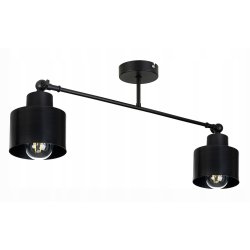 LAMPA sufitowa żyrandol regulowany kinkiet ścienny LOFT ruch 2x E27 metal