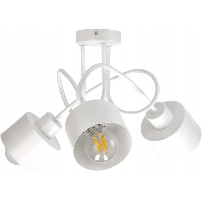 Lampa SUFITOWA żyrandol WISZĄCA LOFT metal kubek 3