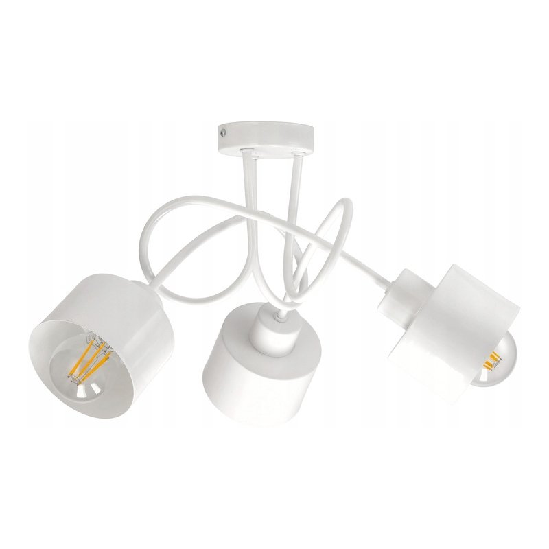 Lampa SUFITOWA żyrandol WISZĄCA LOFT metal kubek 3