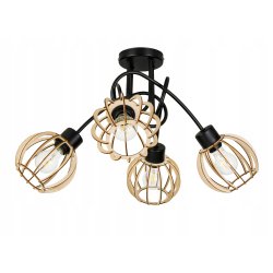 Lampa SUFITOWA żyrandol WISZĄCA LOFT plafon KULA 4