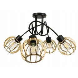 Lampa SUFITOWA żyrandol WISZĄCA LOFT plafon KULA 4