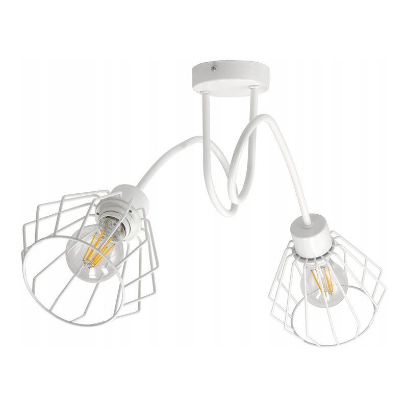 Lampa SUFITOWA żyrandol WISZĄCA LOFT drut BRYLANT