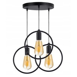 LAMPA sufitowa wisząca ZWIS Edison Loft 3 E27 koło