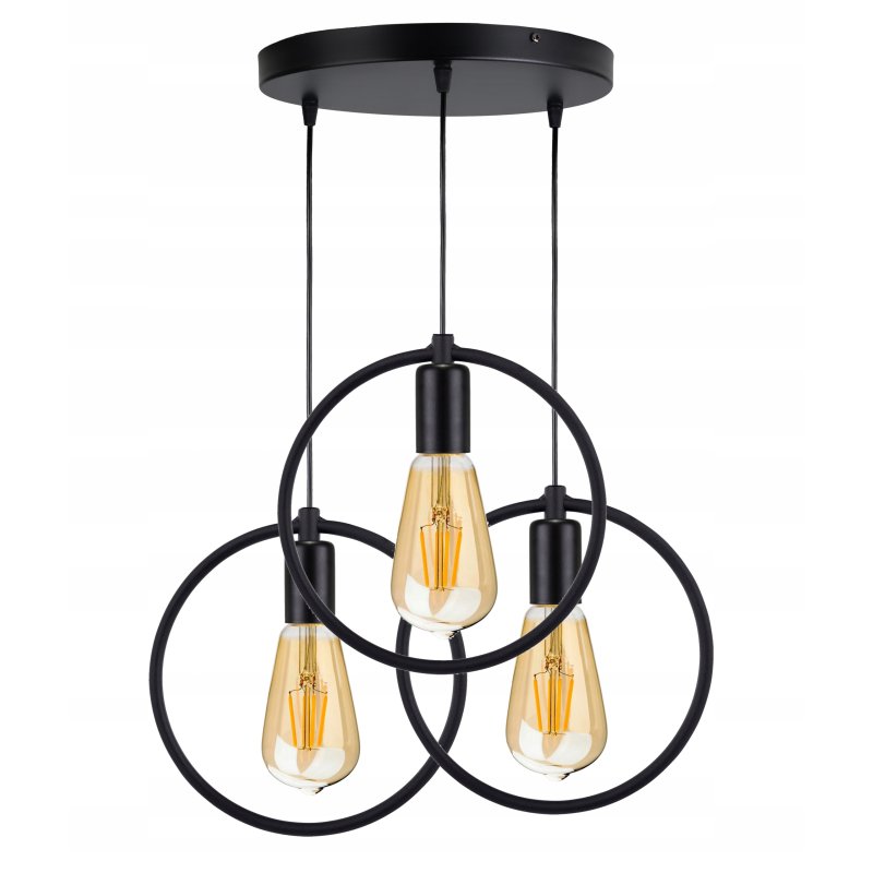 LAMPA sufitowa wisząca ZWIS Edison Loft 3 E27 koło