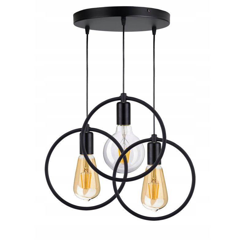 LAMPA sufitowa wisząca ZWIS Edison Loft 3 E27 koło