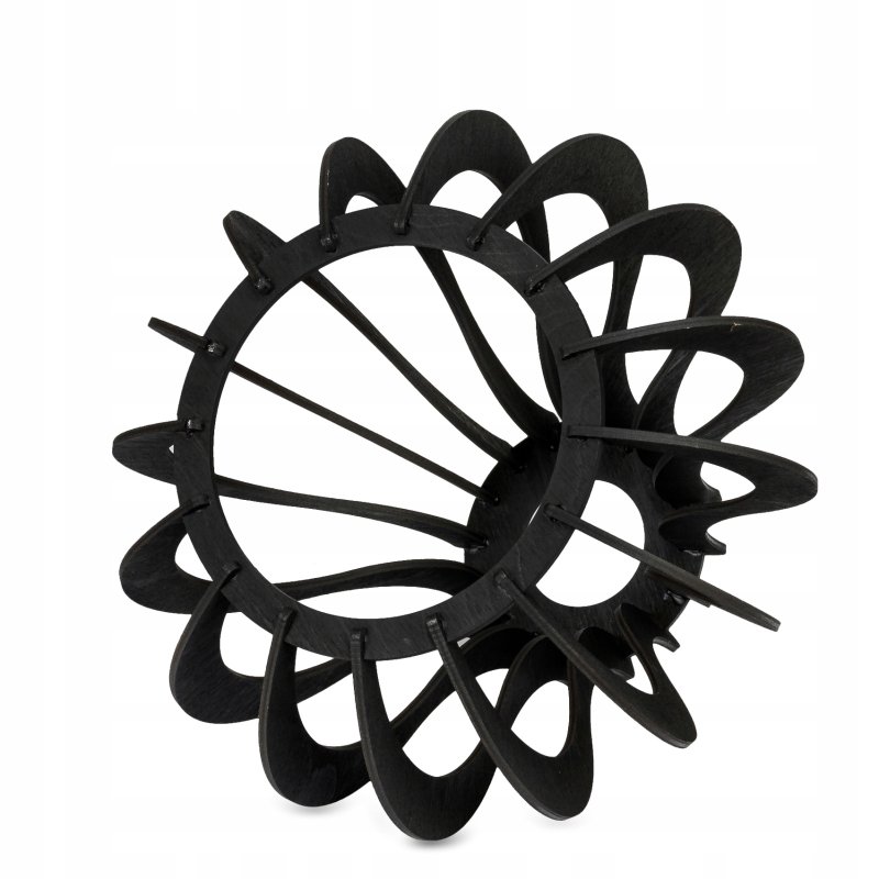 LAMPA sufitowa wisząca CZARNA zwis Loft na 1x E27 Drewno CZARNE