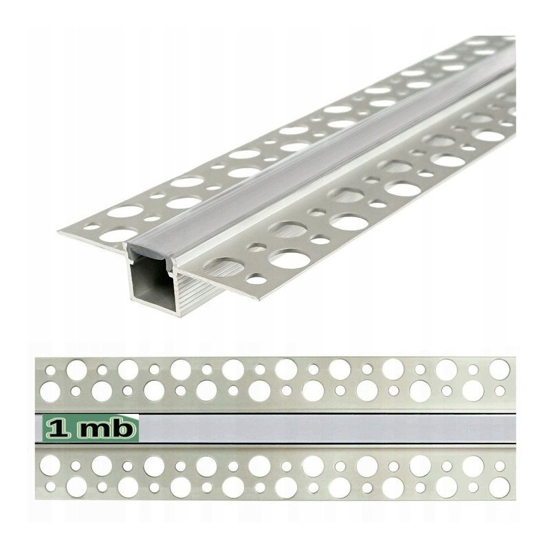 PROFIL Aaluminiowy do taśm LED do płyt karton-gips GK+ KLOSZ 1m