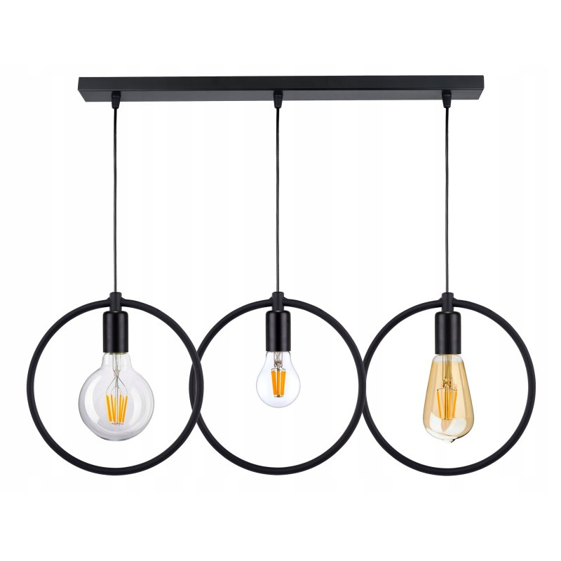 LAMPA sufitowa wisząca ZWIS Edison Loft 3 E27 koło