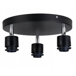 Lampa czarna plafon żyrandol ruchomy sufit klosz 3 Drewno piramidka eko