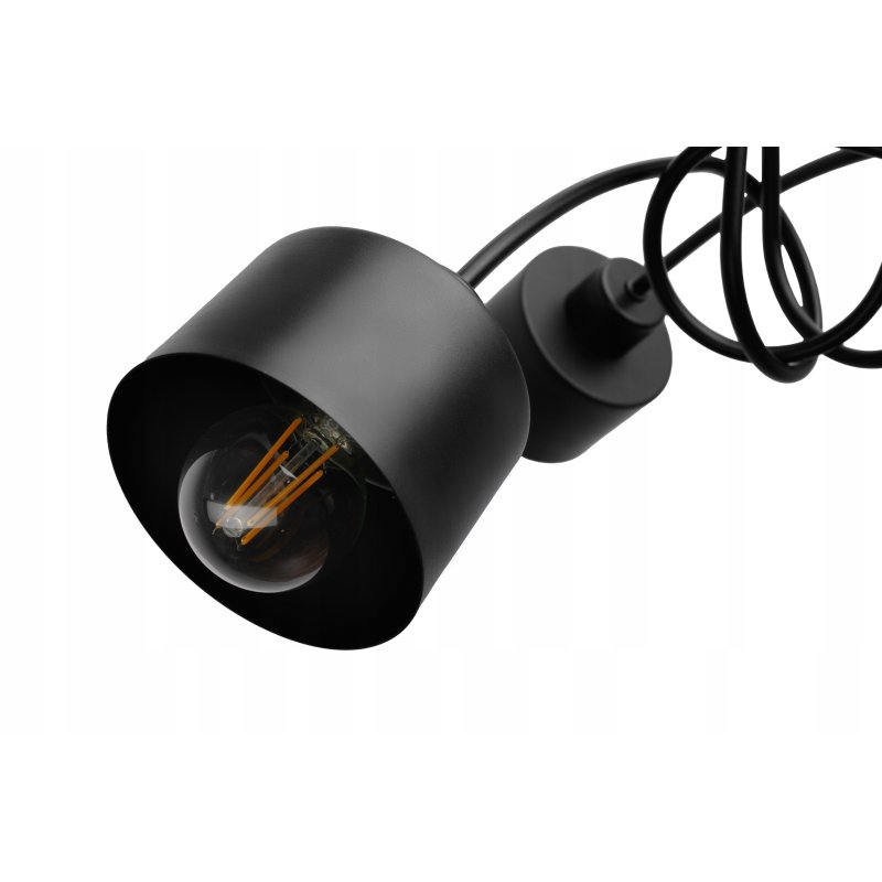 Lampa SUFITOWA żyrandol WISZĄCA LOFT METAL kubek 4