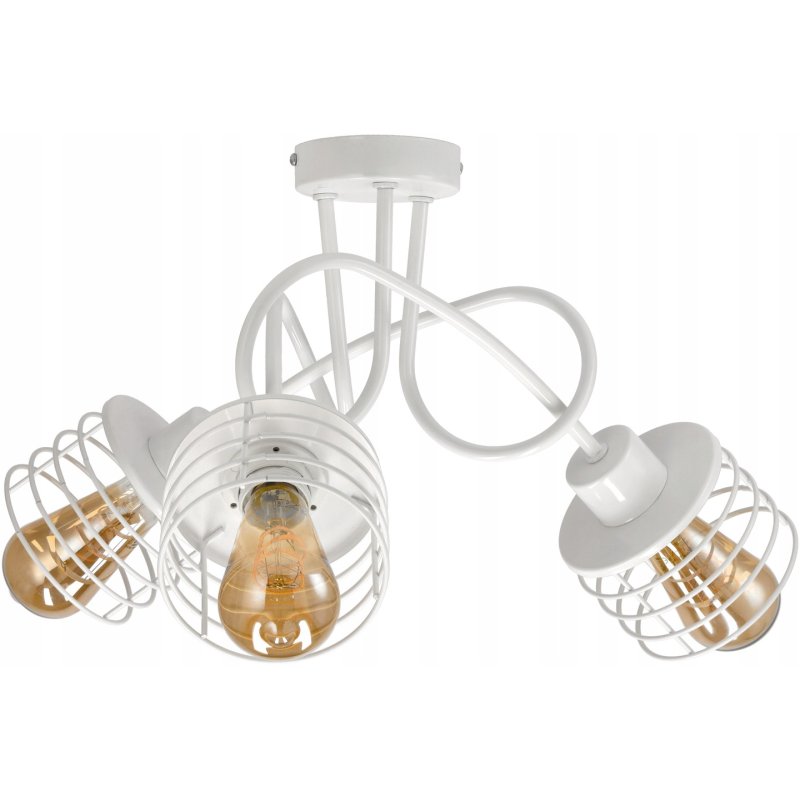 Lampa SUFITOWA żyrandol WISZĄCA LOFT drut sprężyna