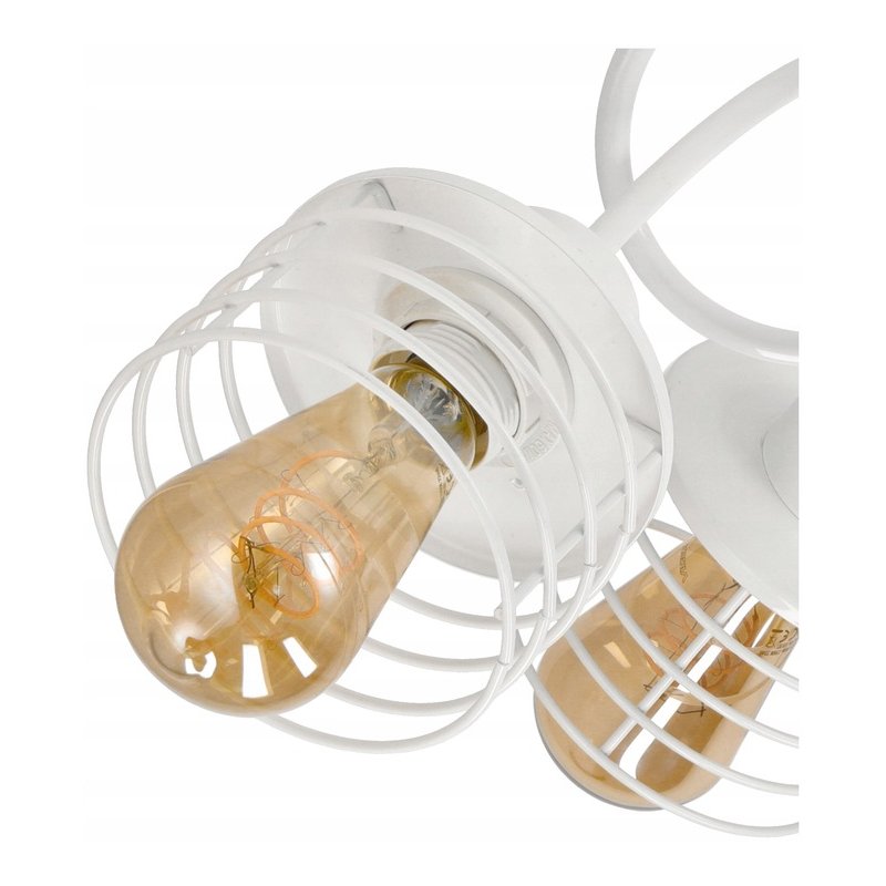 Lampa SUFITOWA żyrandol WISZĄCA LOFT drut sprężyna