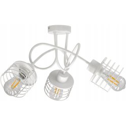 Lampa SUFITOWA żyrandol WISZĄCA LOFT drut sprężyna