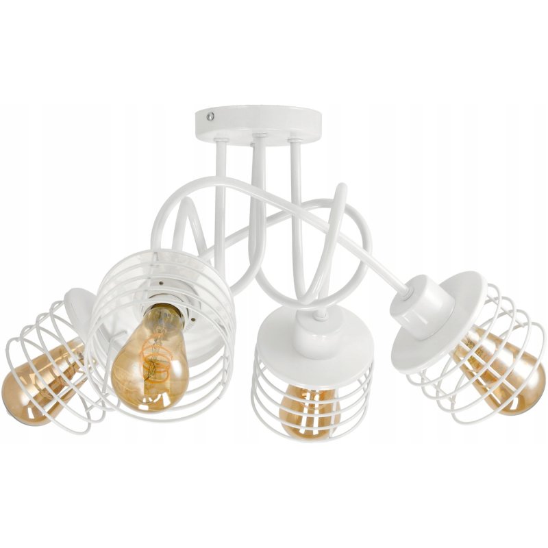 Lampa SUFITOWA żyrandol WISZĄCA LOFT drut sprężyna