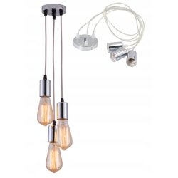 LAMPA sufitowa wisząca ZWIS loft chrom na 3x E27