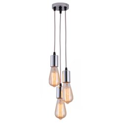 LAMPA sufitowa wisząca ZWIS loft chrom na 3x E27