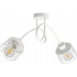 Lampa SUFITOWA żyrandol WISZĄCA LOFT drut sprężyna