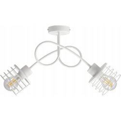 Lampa SUFITOWA żyrandol WISZĄCA LOFT drut sprężyna