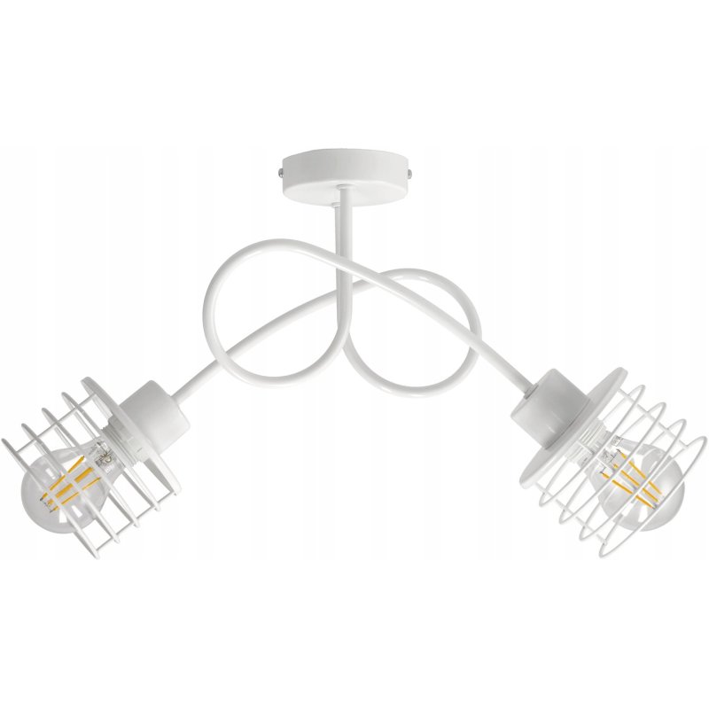 Lampa SUFITOWA żyrandol WISZĄCA LOFT drut sprężyna