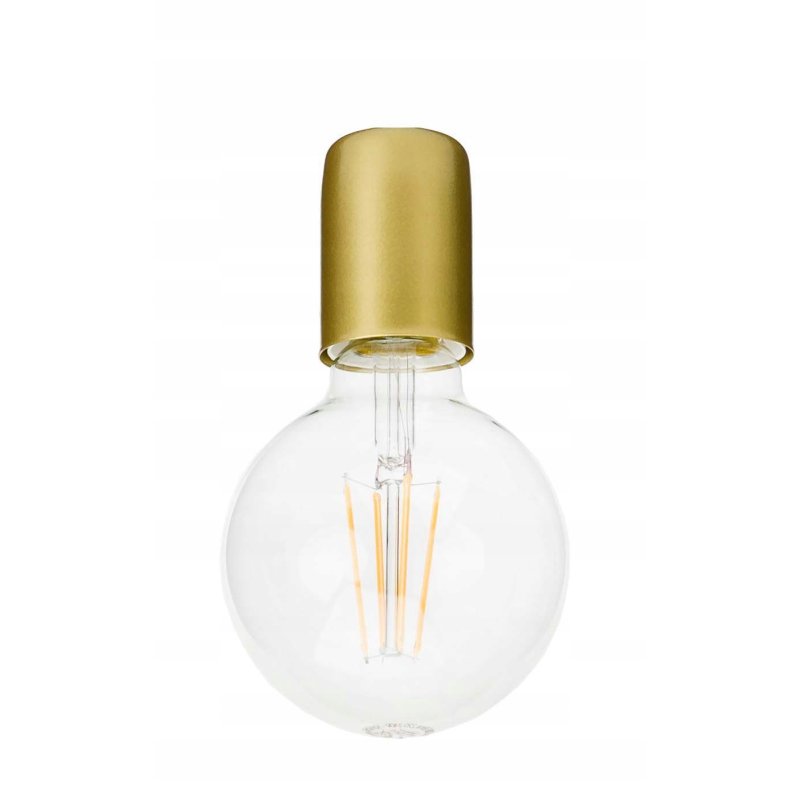 Lampa sufitowa kręcona złota żyrandol loft na 4x E27 złoty