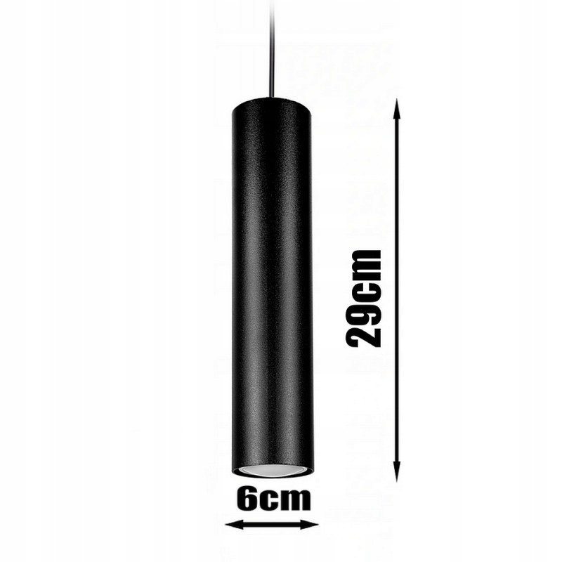 LAMPA WISZĄCA ZWIS żyrandol pająk TUBA 29cm 3 GU10