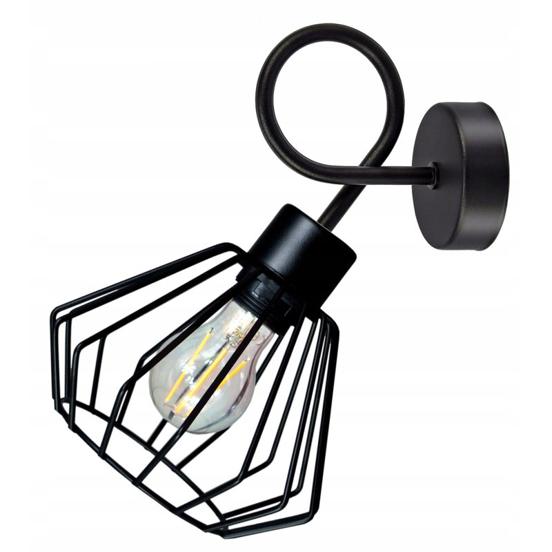 LAMPA KINKIET E27 żyrandol stały loft drut BRYLANT