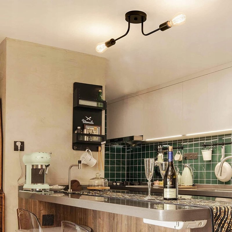 Lampa sufitowa loft żyrandol wisząca na 2 x E27