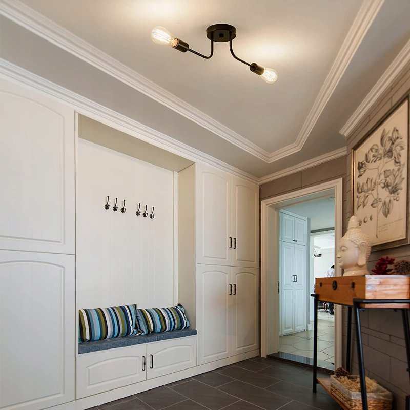 Lampa sufitowa loft żyrandol wisząca na 2 x E27