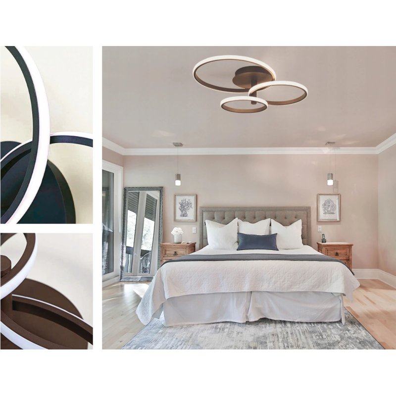 LAMPA SUFITOWA ŻYRANDOL Plafon MODERN LED + Pilot