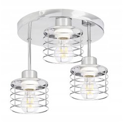 LAMPA plafon żyrandol wysoki loft drut stały chrom